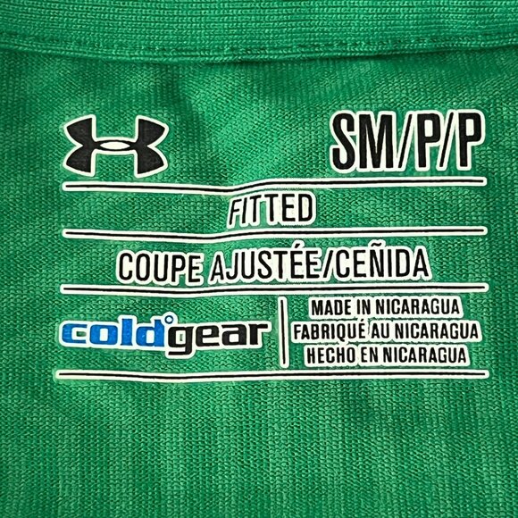 Under Armour Men ColdGear Infrared Green Long-Sleeve Fitted Shirt Size Small NWT - Picture 9 of 12